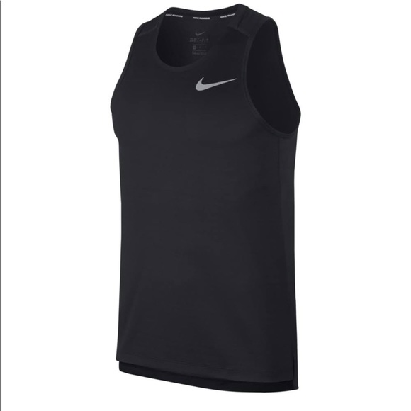 Nike Men's Miler Dri-Fit Tank Top - Black - Picture 9 of 9